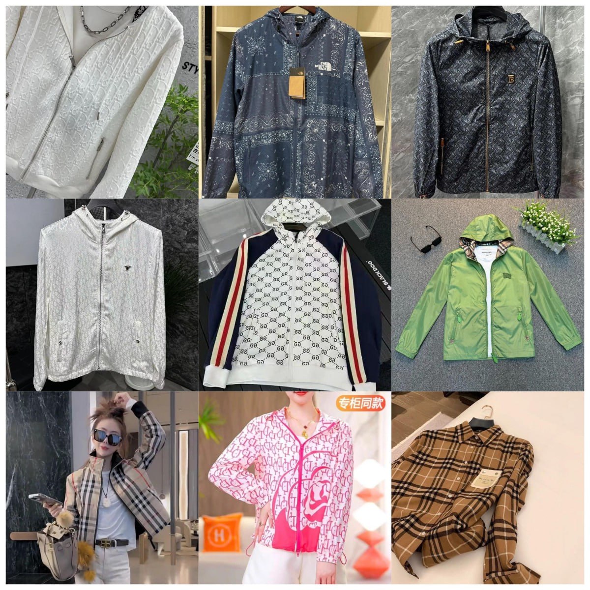 Burberry   Moncler  prada  dior  THE NORTH FACE    Jackets -2